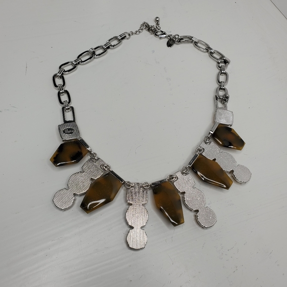 Lia Sophia Zocala Spotted Stone Bib Necklace - Picture 6 of 11